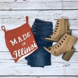 💗5 FOR $12💗 CUTE “made in Illinois” crop tank
